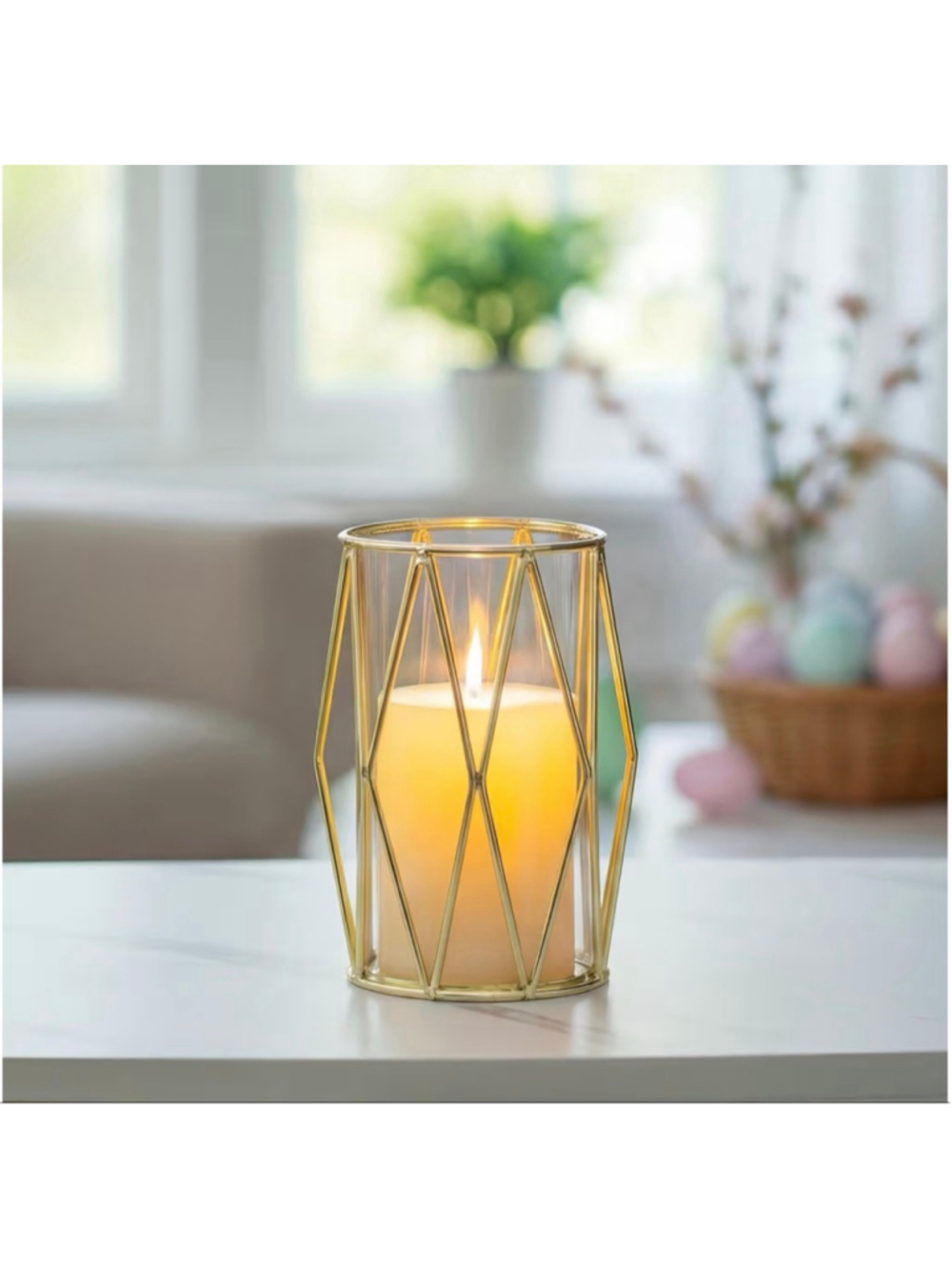 NEW Candle Holders for Pillar Candles Geometric Gold Flower Vase Decor